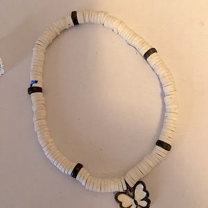 clay bead butterfly bracelet